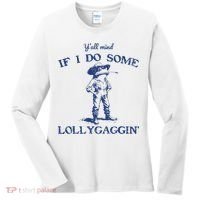 Funny Yall Mind If I Do Some Lollygagging Cowboy Frog Women's Long Sleeve Shirt thumb 0