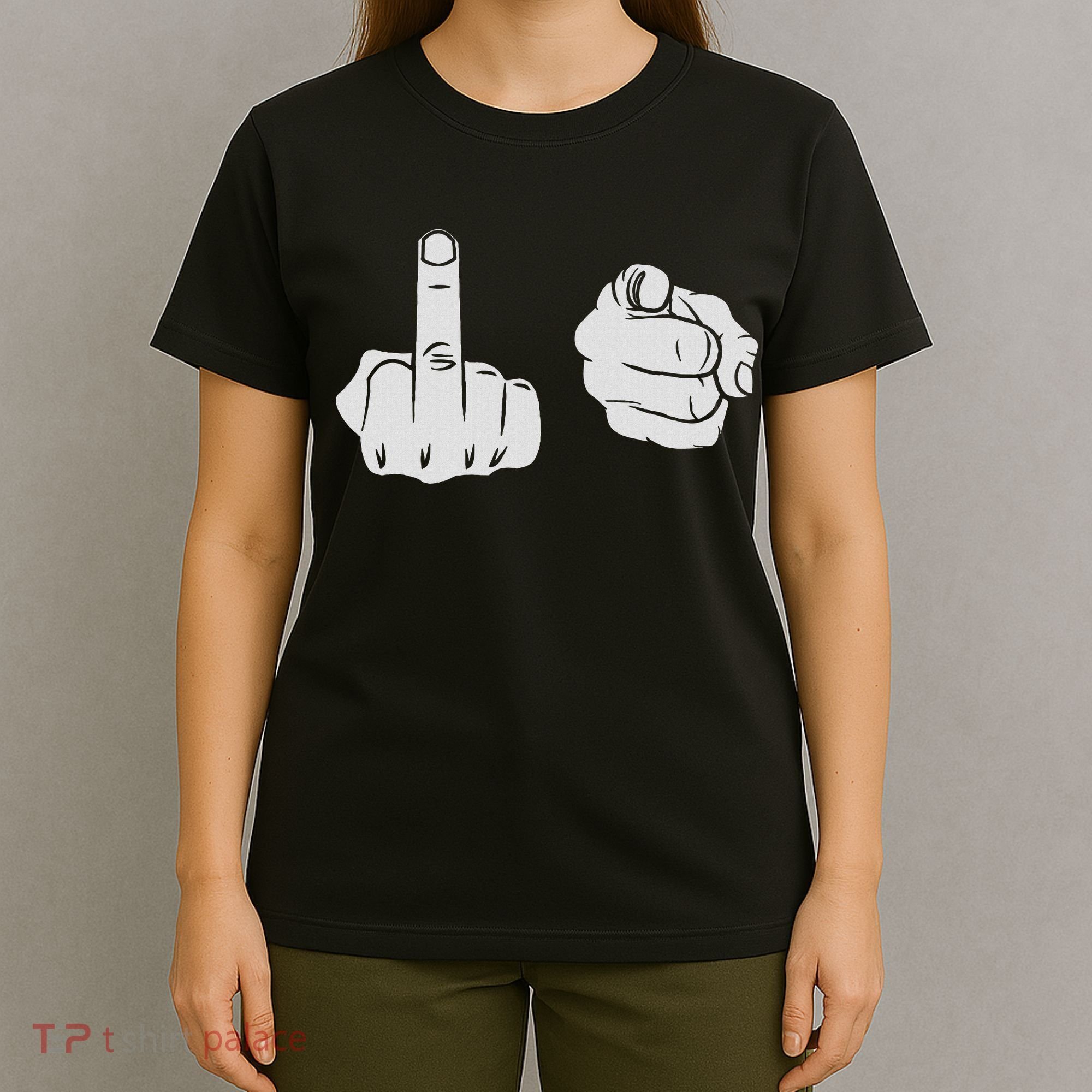 Fuck You Middle Finger Pointing Fuk You F.uck You T-Shirt