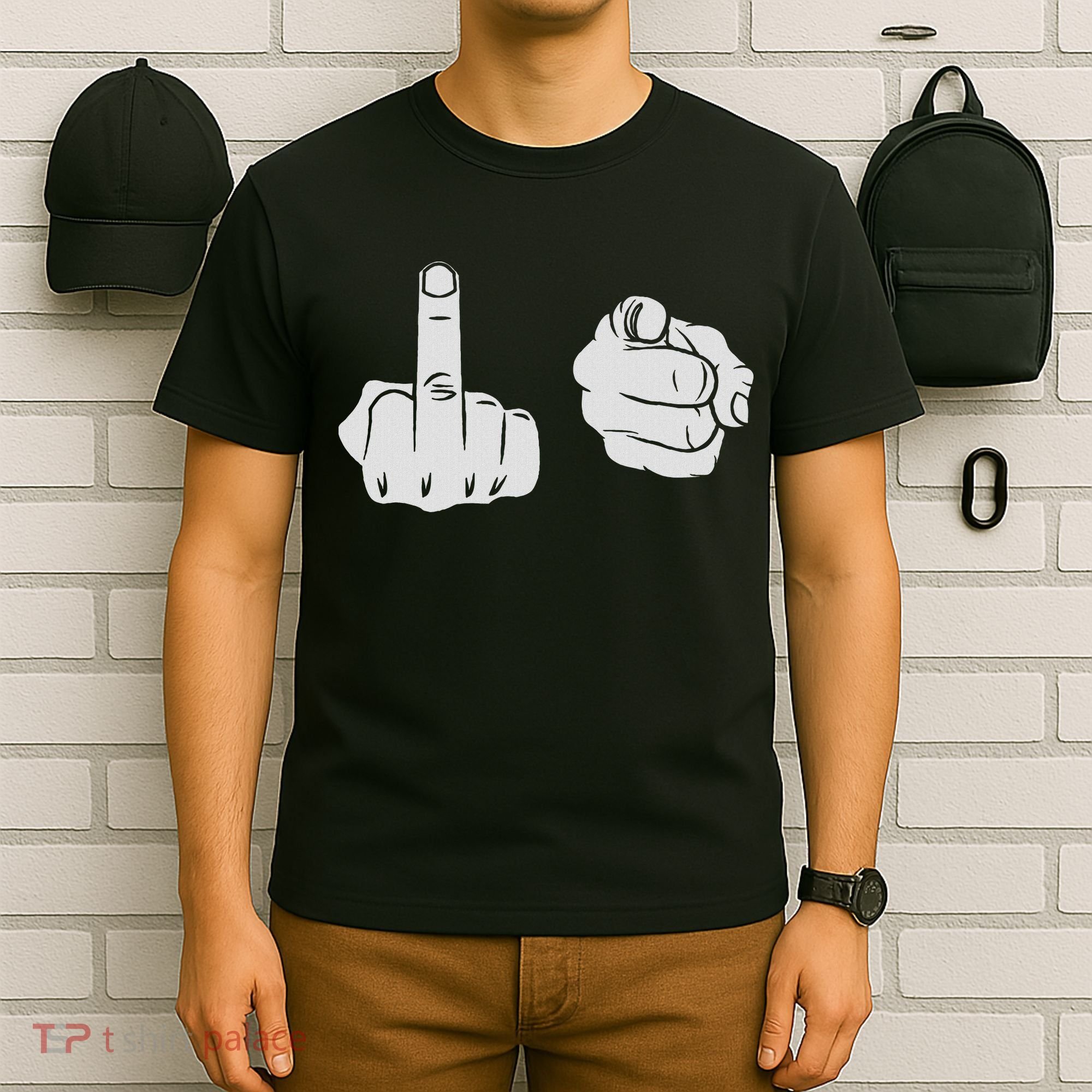 Fuck You Middle Finger Pointing Fuk You F.uck You T-Shirt