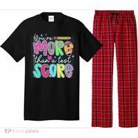 Funny Youre More Than A Test Score Testing Day Teacher Pajama Set thumb 0
