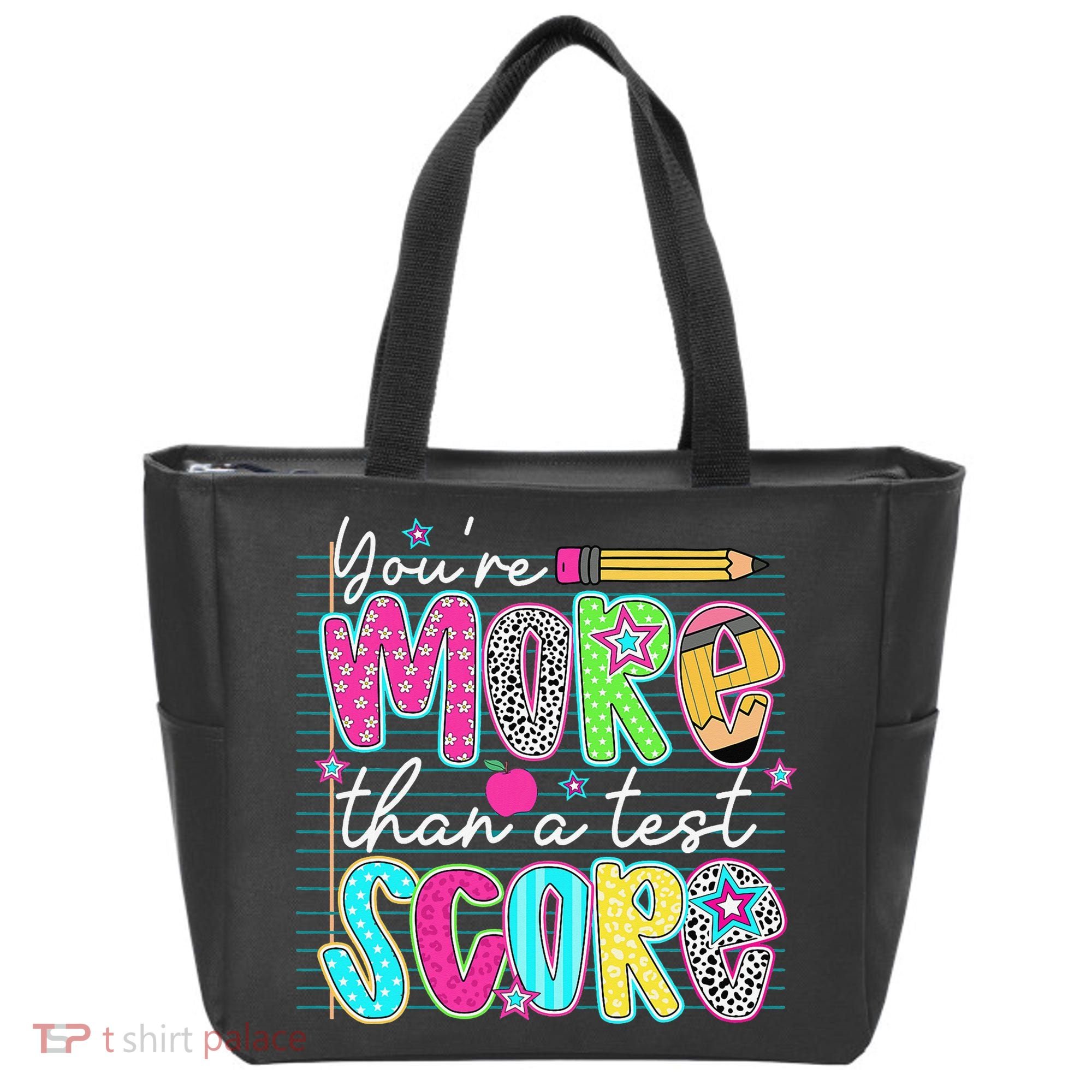 Funny Youre More Than A Test Score Testing Day Teacher Tote Bag