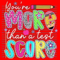 Funny Youre More Than A Test Score Testing Day Teacher Santa Hat thumb 1