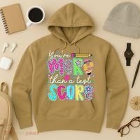 Funny Youre More Than A Test Score Testing Day Teacher Hoodie thumb 3
