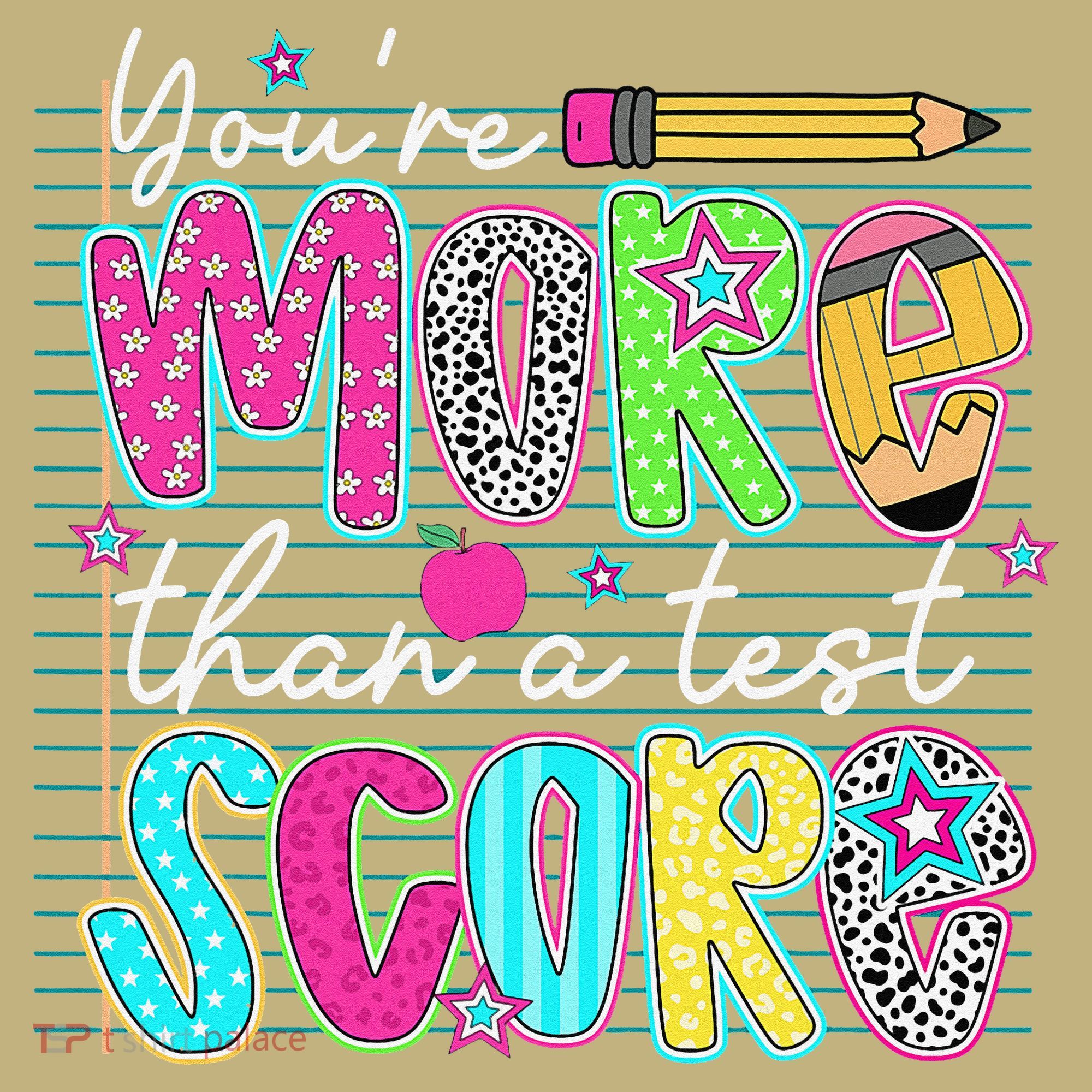 Funny Youre More Than A Test Score Testing Day Teacher Polo