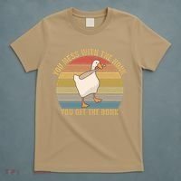 Funny You Mess With The Honk You Get The Bonk Funny Retro Vintage Goose T-Shirt thumb 5