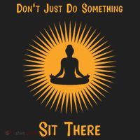 Funny Yoga Meditation Zen Gift Don't Just Do Something Golf Towel thumb 3