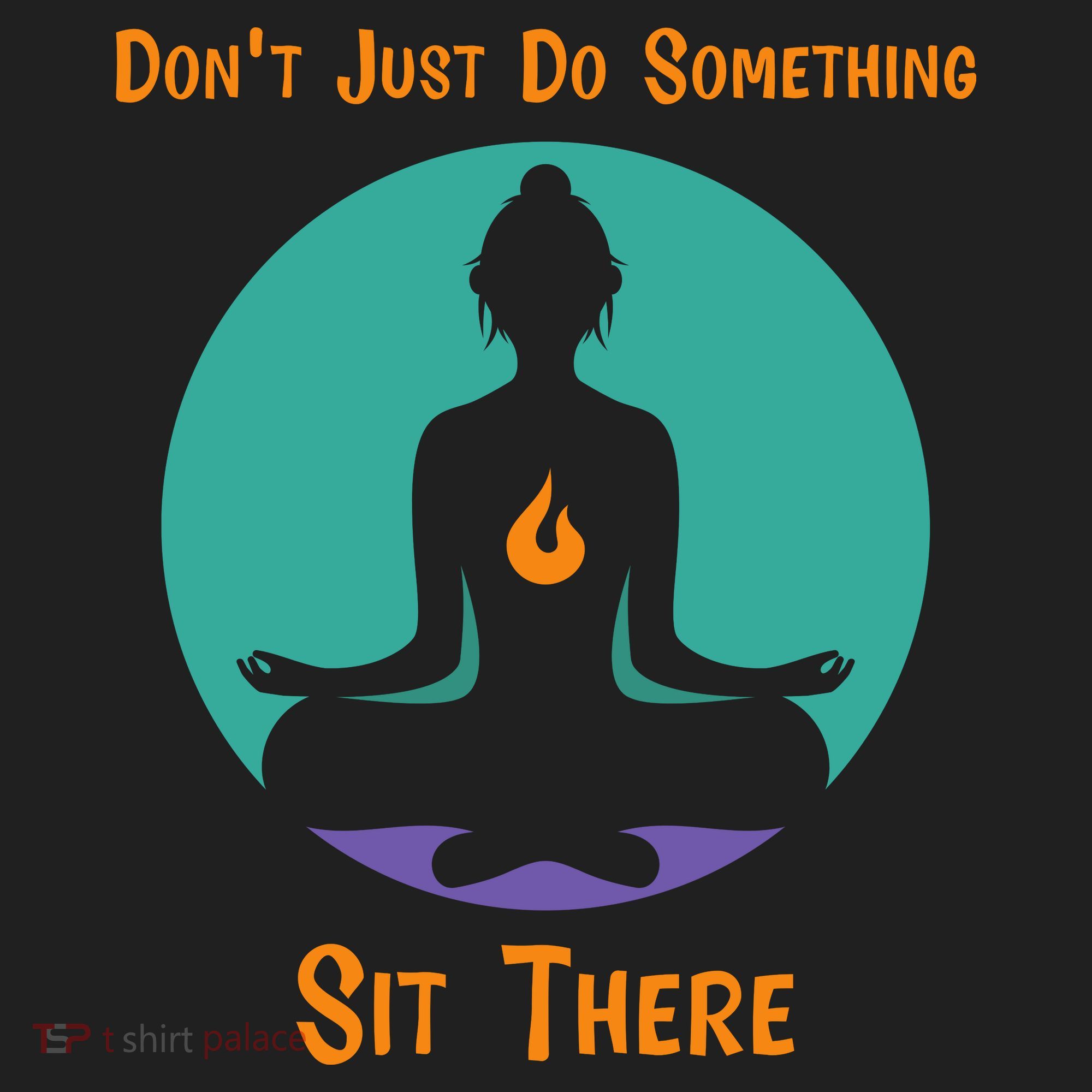 Funny Yoga Meditation Zen Gift Don't Just Do Something Golf Towel