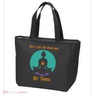 Funny Yoga Meditation Zen Gift Don't Just Do Something Tote Bag thumb 3