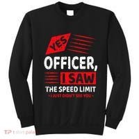 Funny Yes Officer Muscle Car Speedlimit Gears Mechanic Sweatshirt thumb 0