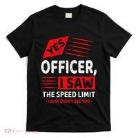 Funny Yes Officer Muscle Car Speedlimit Gears Mechanic T-Shirt thumb 0