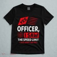 Funny Yes Officer Muscle Car Speedlimit Gears Mechanic T-Shirt thumb 5