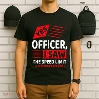 Funny Yes Officer Muscle Car Speedlimit Gears Mechanic T-Shirt thumb 6
