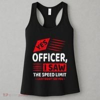 Funny Yes Officer Muscle Car Speedlimit Gears Mechanic Women's Tank Top thumb 3
