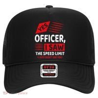 Funny Yes Officer Muscle Car Speedlimit Gears Mechanic Hat thumb 0