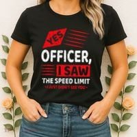 Funny Yes Officer Muscle Car Speedlimit Gears Mechanic Women's T-Shirt thumb 2