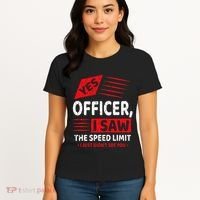 Funny Yes Officer Muscle Car Speedlimit Gears Mechanic Women's T-Shirt thumb 4