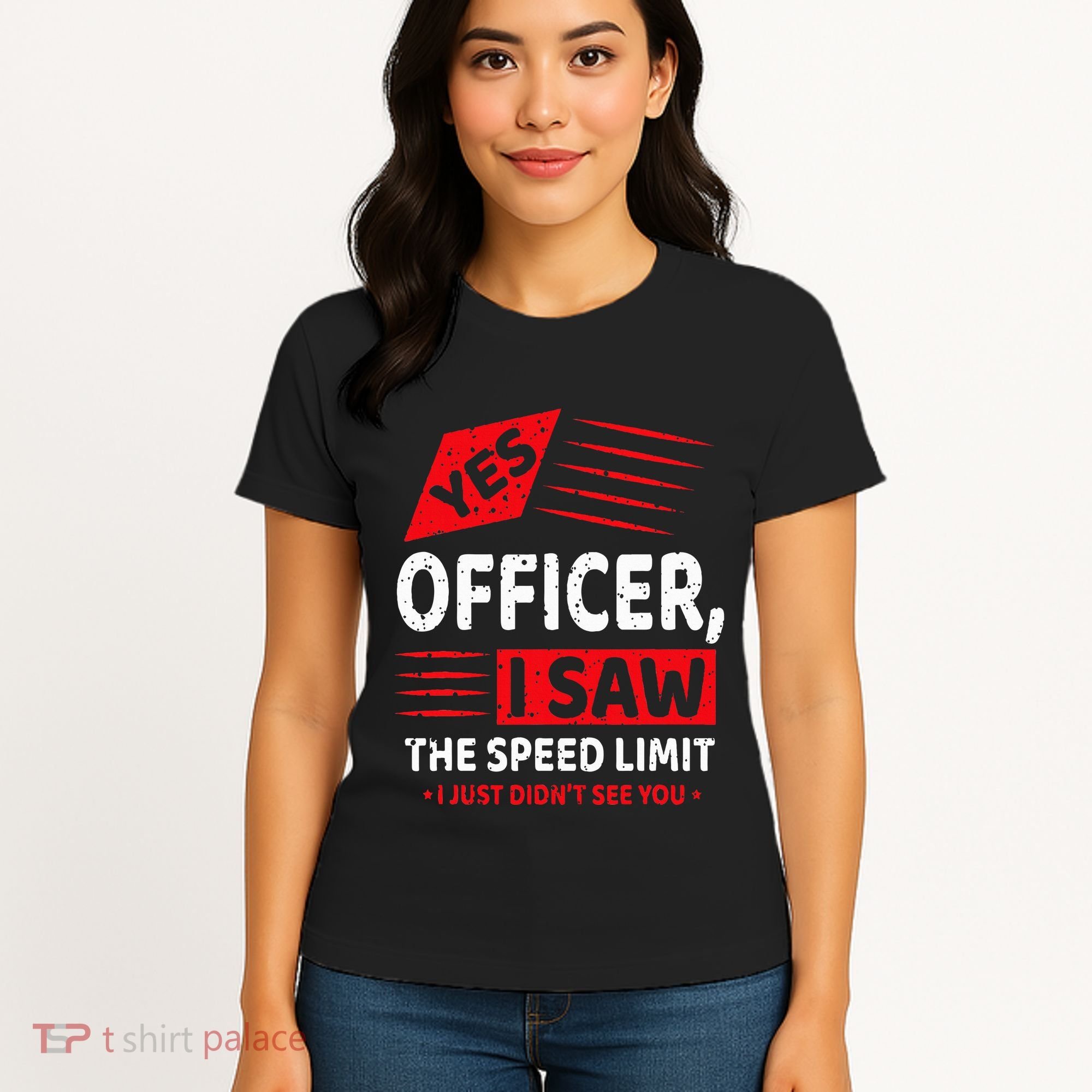 Funny Yes Officer Muscle Car Speedlimit Gears Mechanic Women's T-Shirt