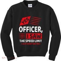 Funny Yes Officer Muscle Car Speedlimit Gears Mechanic Kids Sweatshirt thumb 0