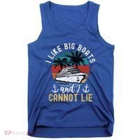 Funny Yacht Or Cruise Ship I Like Big Boats And I Cannot Lie Cute Gift Tank Top thumb 0