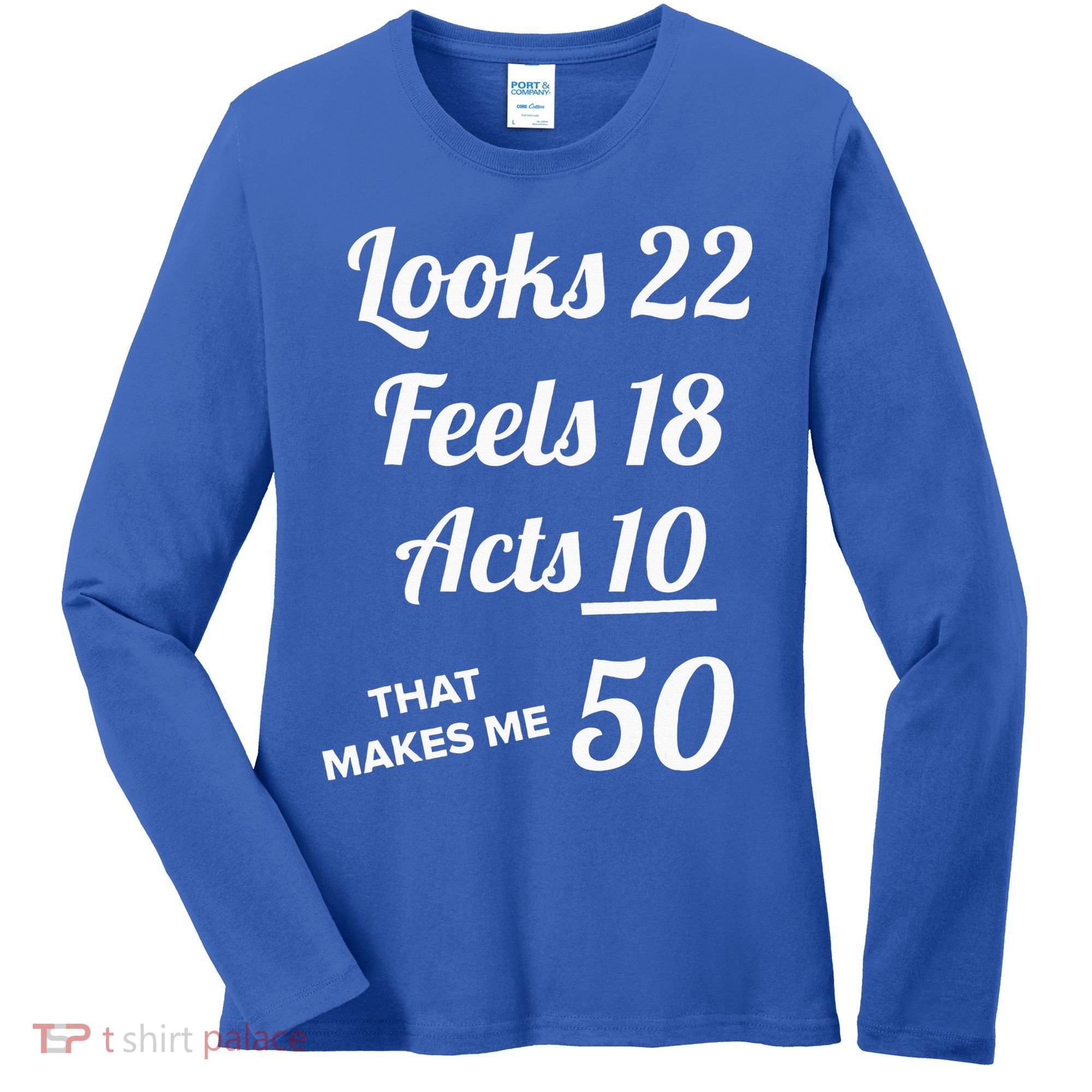 Fifty Years Old Birthday Present For 50 Year Old Women's Long Sleeve Shirt