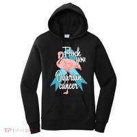 Flock You Ovarian Cancer Flamingo Survivor Warrior Chemo Gift Women's Hoodie thumb 0