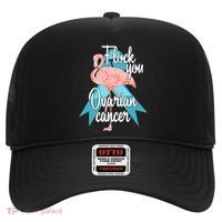 Flock You Ovarian Cancer Flamingo Survivor Warrior Chemo Gift Hat thumb 0