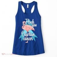 Flock You Ovarian Cancer Flamingo Survivor Warrior Chemo Gift Women's Tank Top thumb 0