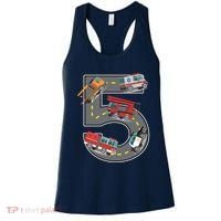 Five Year Old 5th Birthday Fire Truck Ambulance Police Car Women's Tank Top thumb 0