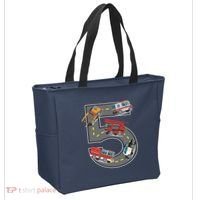 Five Year Old 5th Birthday Fire Truck Ambulance Police Car Tote Bag thumb 2