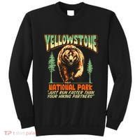 Funny Yellowstone Park Grizzly Bear Outrun Hiking Partners Sweatshirt thumb 0