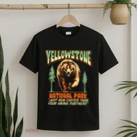 Funny Yellowstone Park Grizzly Bear Outrun Hiking Partners T-Shirt thumb 2