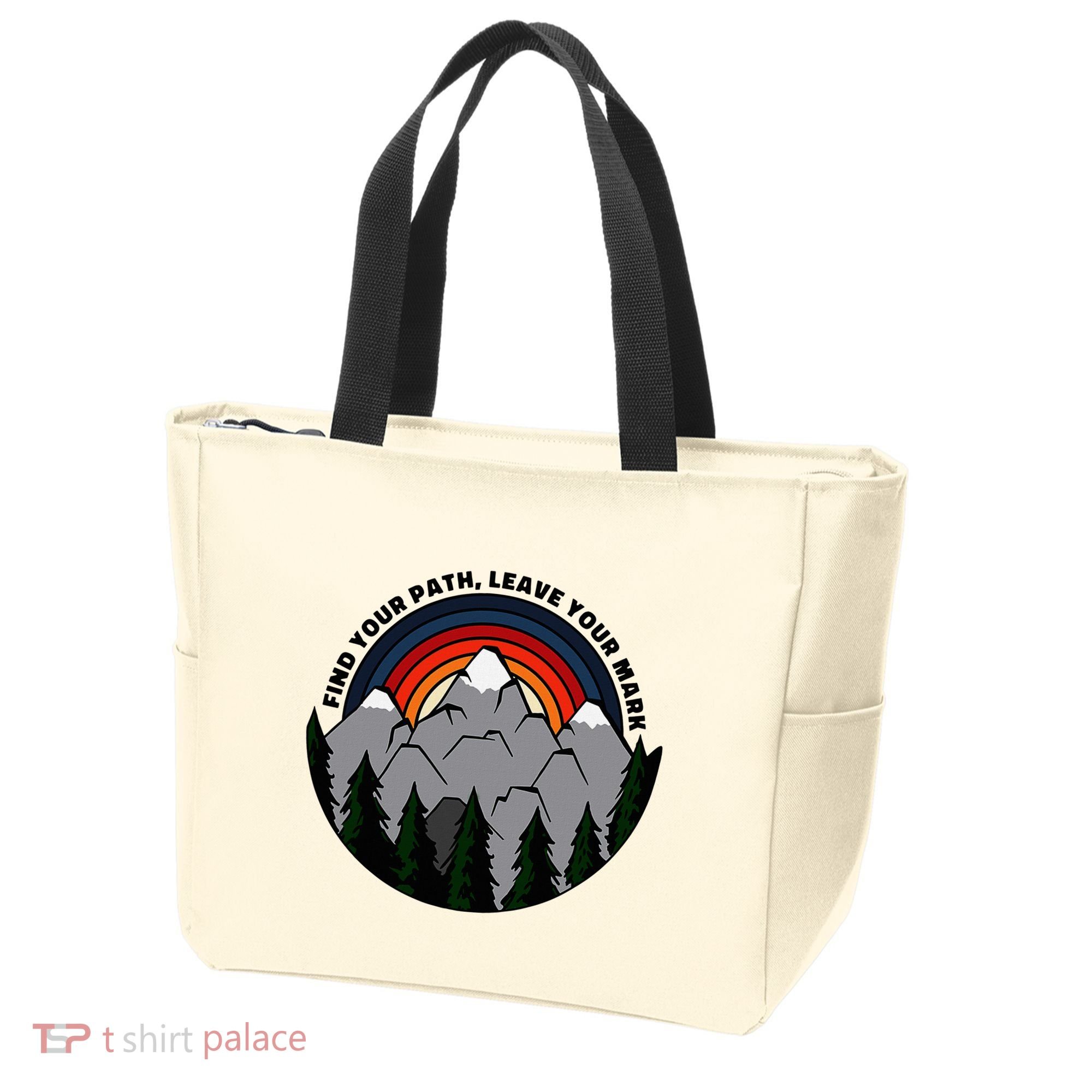 Find Your Path Leave Your Mark Outdoor Camping Retro Tote Bag