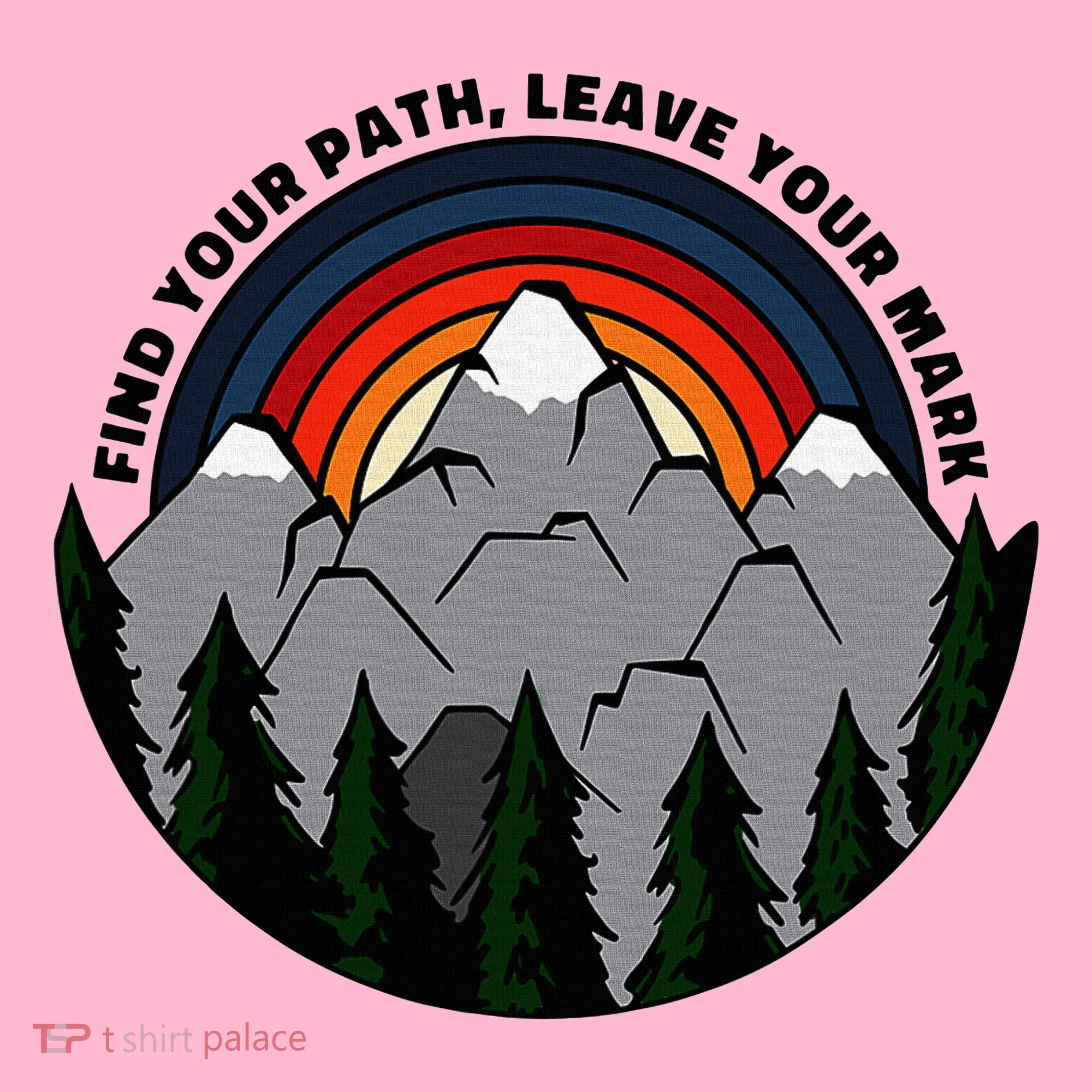 Find Your Path Leave Your Mark Outdoor Camping Retro Coaster