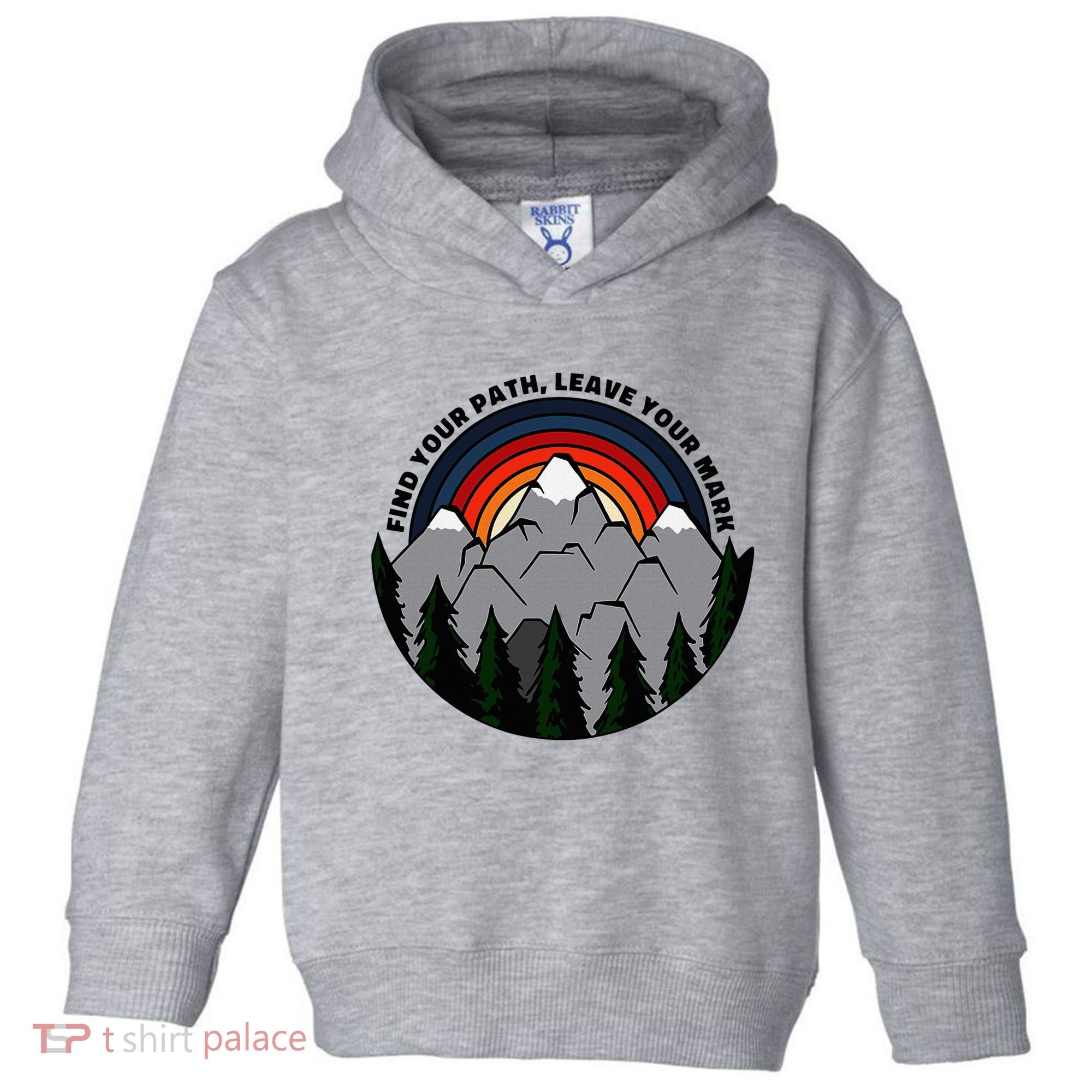 Find Your Path Leave Your Mark Outdoor Camping Retro Toddler Hoodie