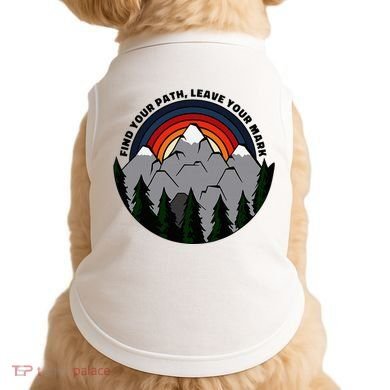 Find Your Path Leave Your Mark Outdoor Camping Retro Doggie Tank