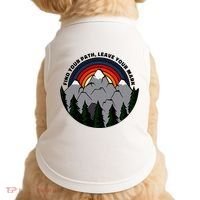Find Your Path Leave Your Mark Outdoor Camping Retro Doggie Tank thumb 0