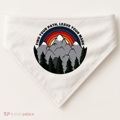 Find Your Path Leave Your Mark Outdoor Camping Retro USA-Made Doggie Bandana