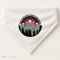 Find Your Path Leave Your Mark Outdoor Camping Retro USA-Made Doggie Bandana thumb 0