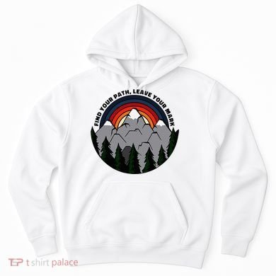 Find Your Path Leave Your Mark Outdoor Camping Retro Hoodie