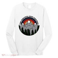 Find Your Path Leave Your Mark Outdoor Camping Retro Long Sleeve Shirt thumb 0