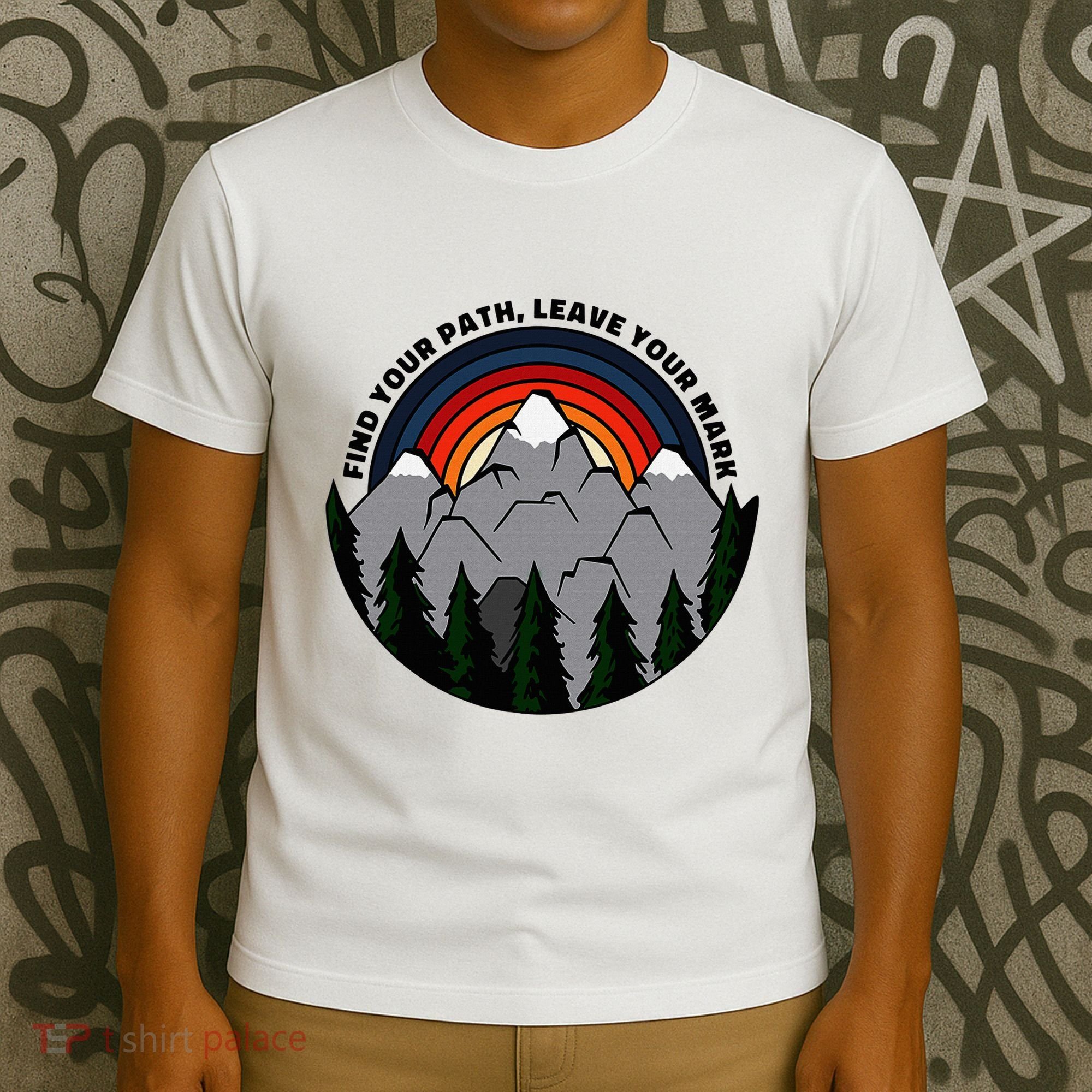 Find Your Path Leave Your Mark Outdoor Camping Retro T-Shirt