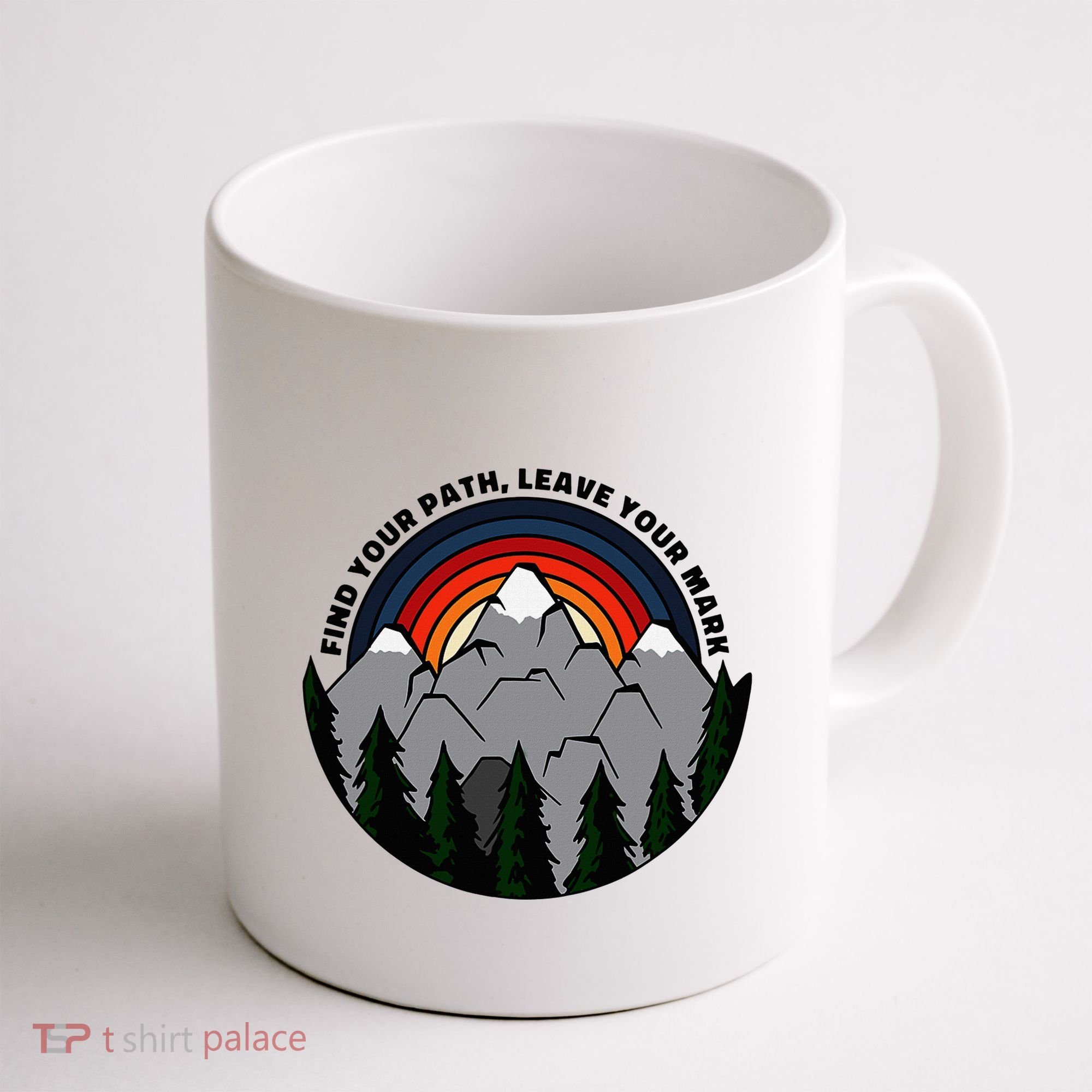 Find Your Path Leave Your Mark Outdoor Camping Retro Coffee Mug