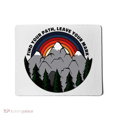 Find Your Path Leave Your Mark Outdoor Camping Retro Mousepad