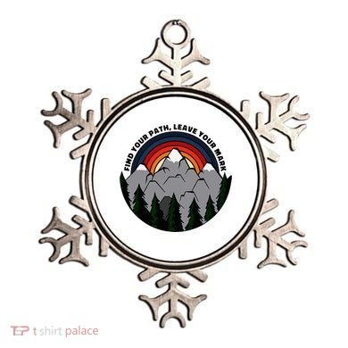 Find Your Path Leave Your Mark Outdoor Camping Retro Ornament