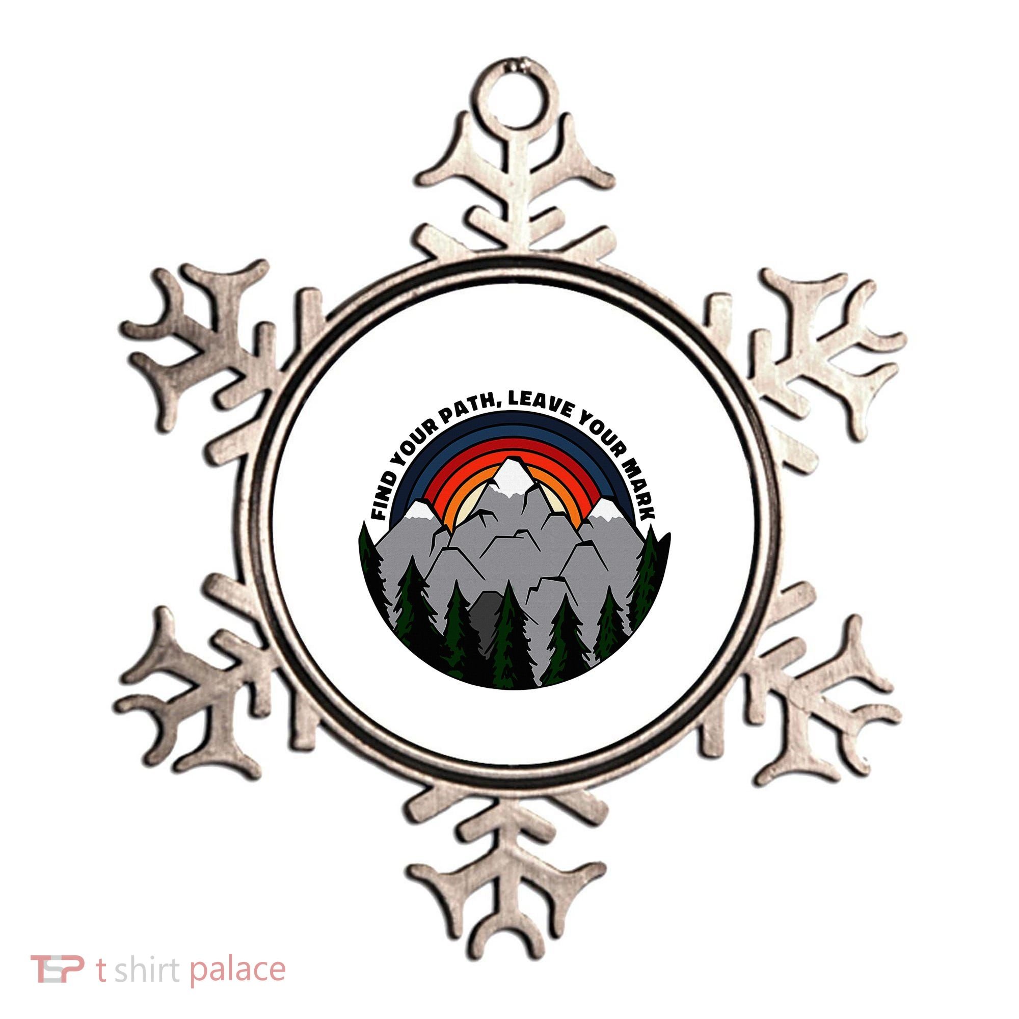 Find Your Path Leave Your Mark Outdoor Camping Retro Ornament