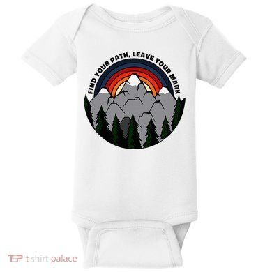 Find Your Path Leave Your Mark Outdoor Camping Retro Baby Bodysuit