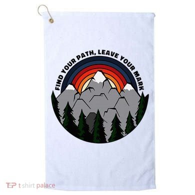 Find Your Path Leave Your Mark Outdoor Camping Retro Golf Towel