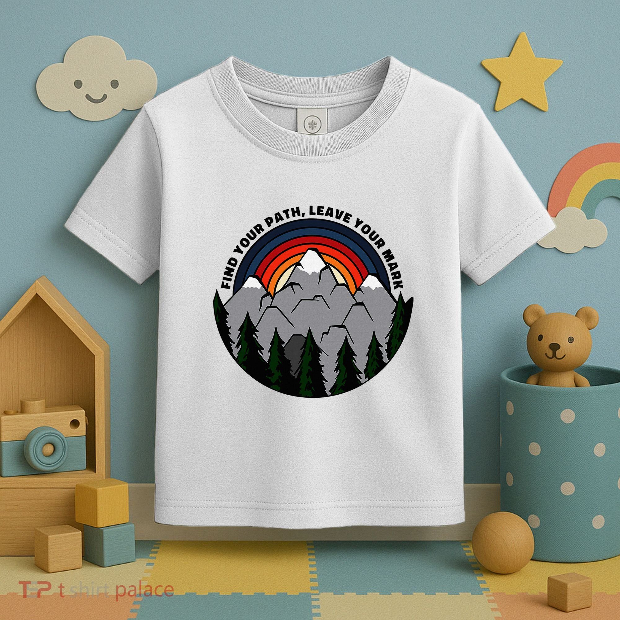 Find Your Path Leave Your Mark Outdoor Camping Retro Toddler T-Shirt