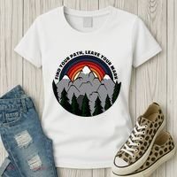 Find Your Path Leave Your Mark Outdoor Camping Retro Women's T-Shirt thumb 3