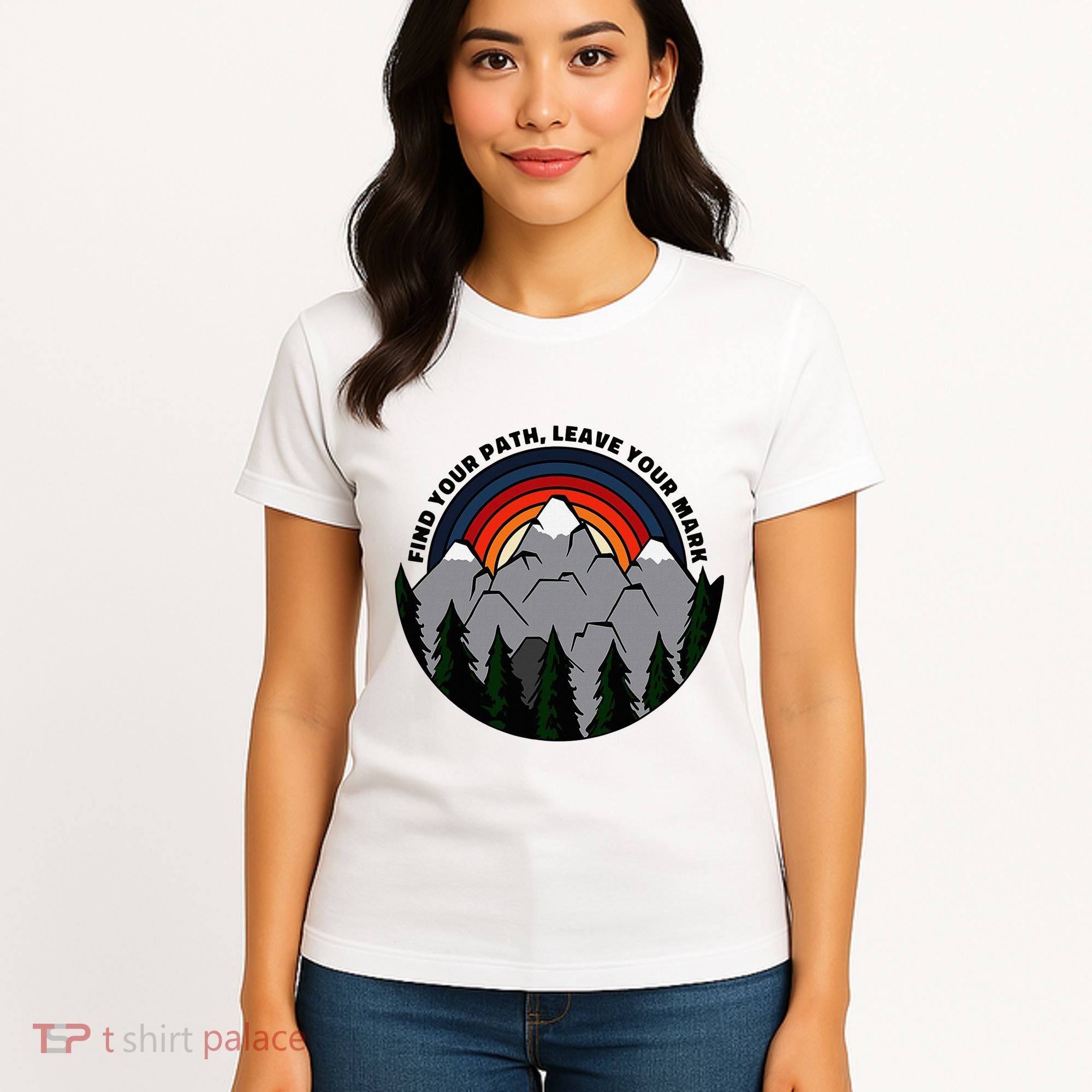 Find Your Path Leave Your Mark Outdoor Camping Retro Women's T-Shirt